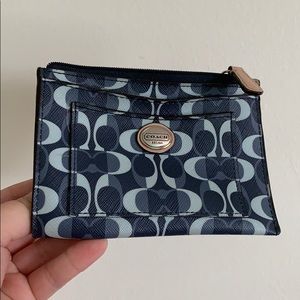 Small blue Coach clutch
